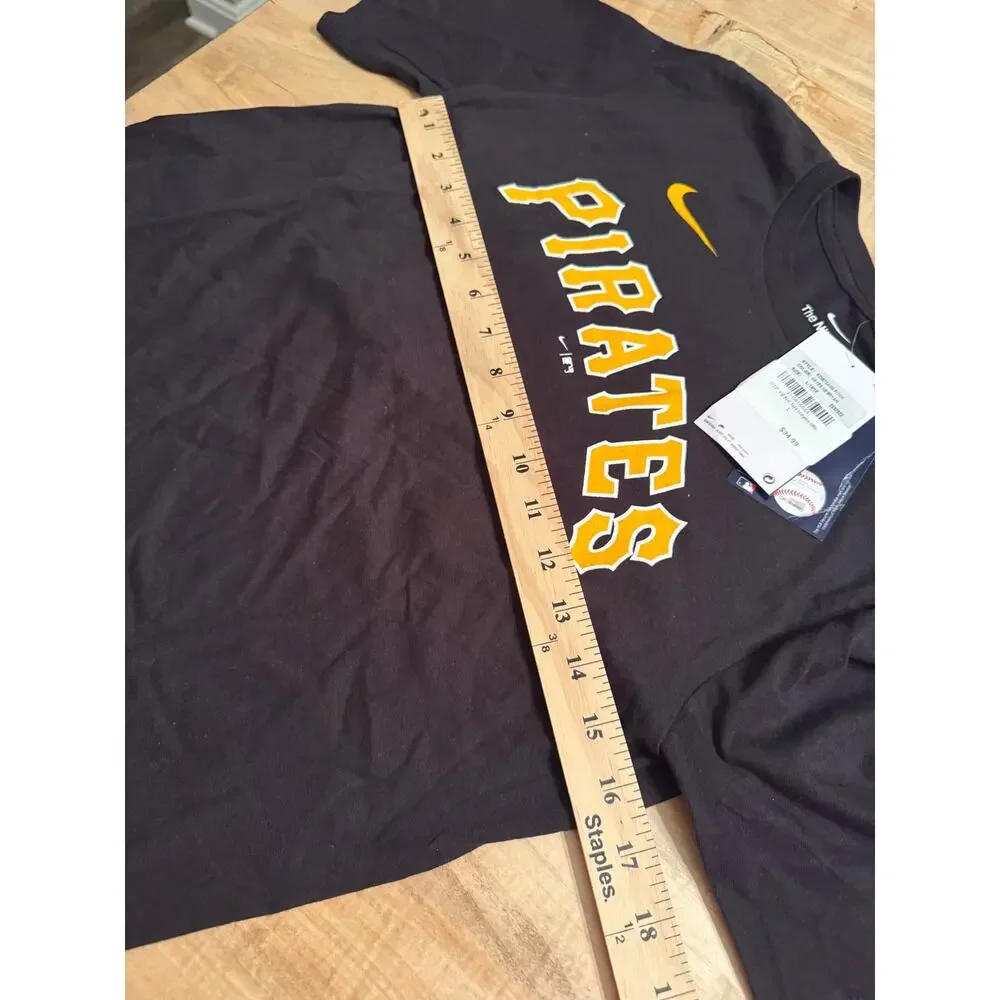 Nike Pittsburgh Pirates Ke'Bryan Hayes #13 Black T-Shirt Size L (14/16)